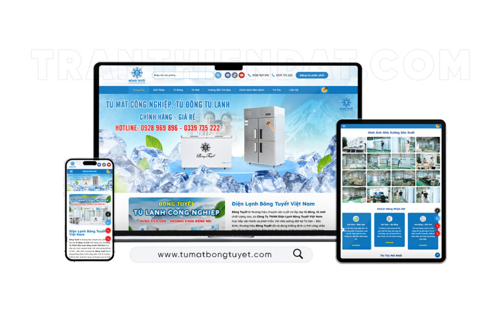 Dự án thiết kế website Tủ Lạnh Bông Tuyết
